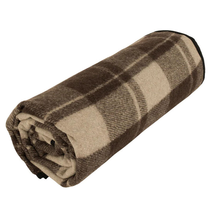 Classic Wool Picnic Blanket Plaid | Cabin Brown, , large image number 1
